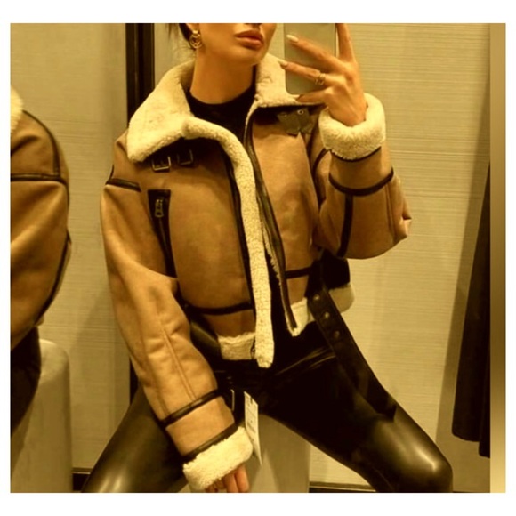 Flash Sale Type Alpha Jacket NEW WITH TAGS Faux leather shearling lined Size L - Picture 13 of 13